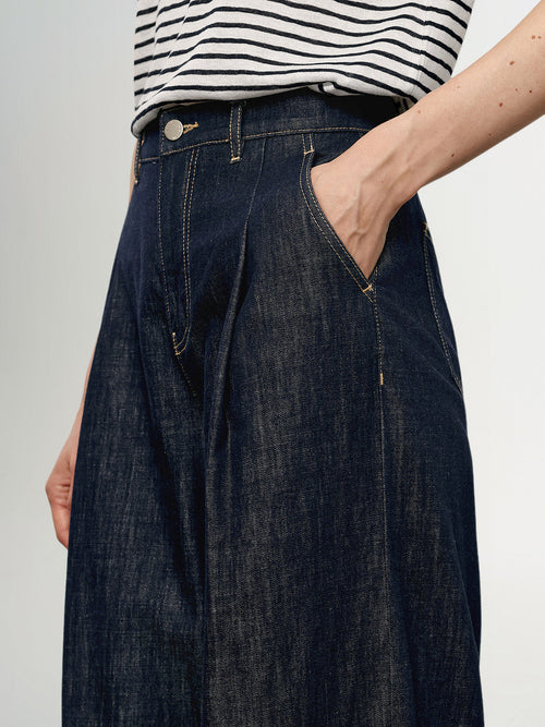 Load image 1 in gallery view. Cotton Wide-Leg Jeans