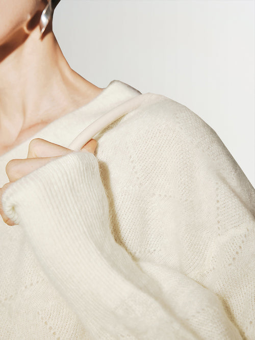 Load image 1 in gallery view. V Neck Slouchy Cashmere Sweater