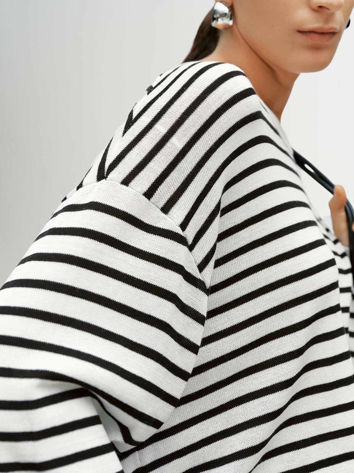 Striped Crewneck Relaxed Top