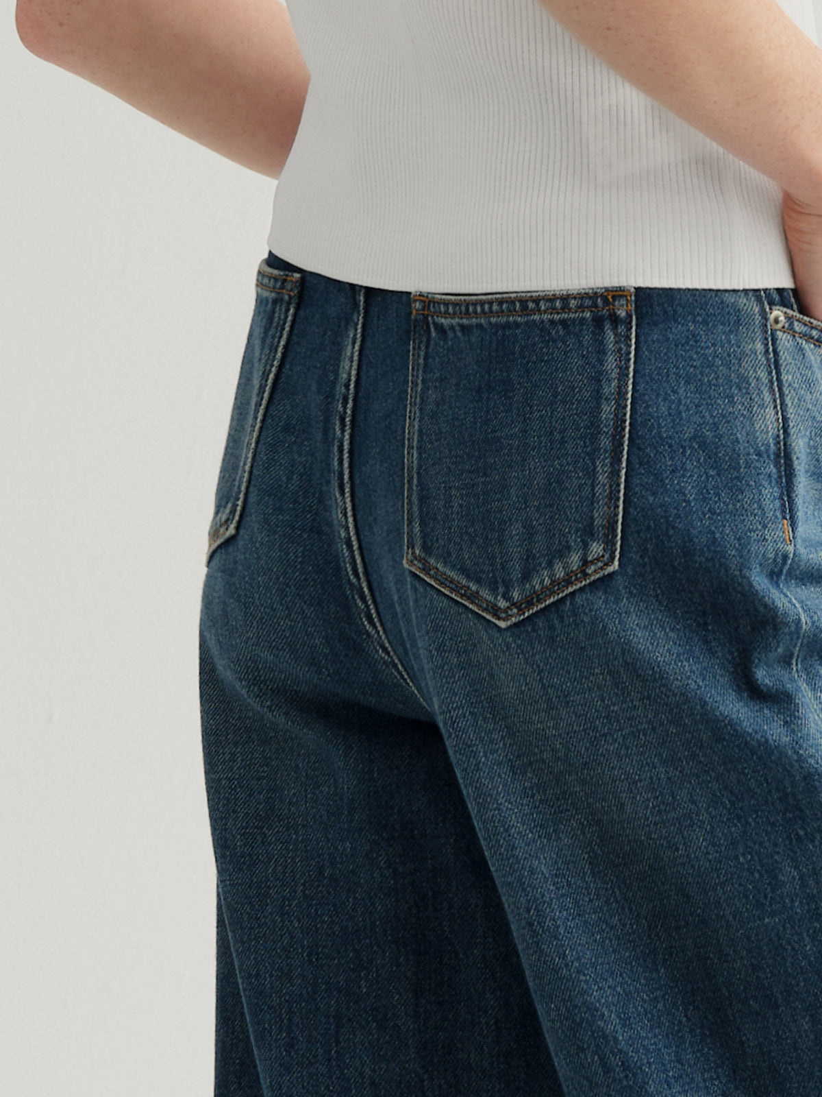 Cotton Straight-Leg Denim Jeans