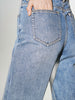 Women's Deep Blue Breathable Wide Leg Jeans 5E7152551