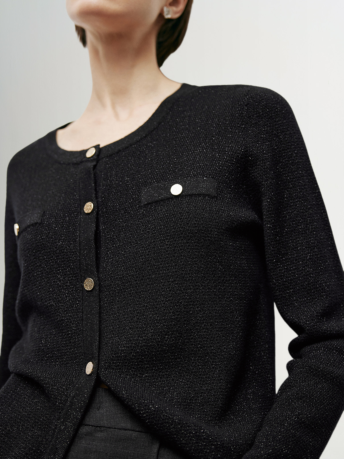 Wool Lurex Cardigan
