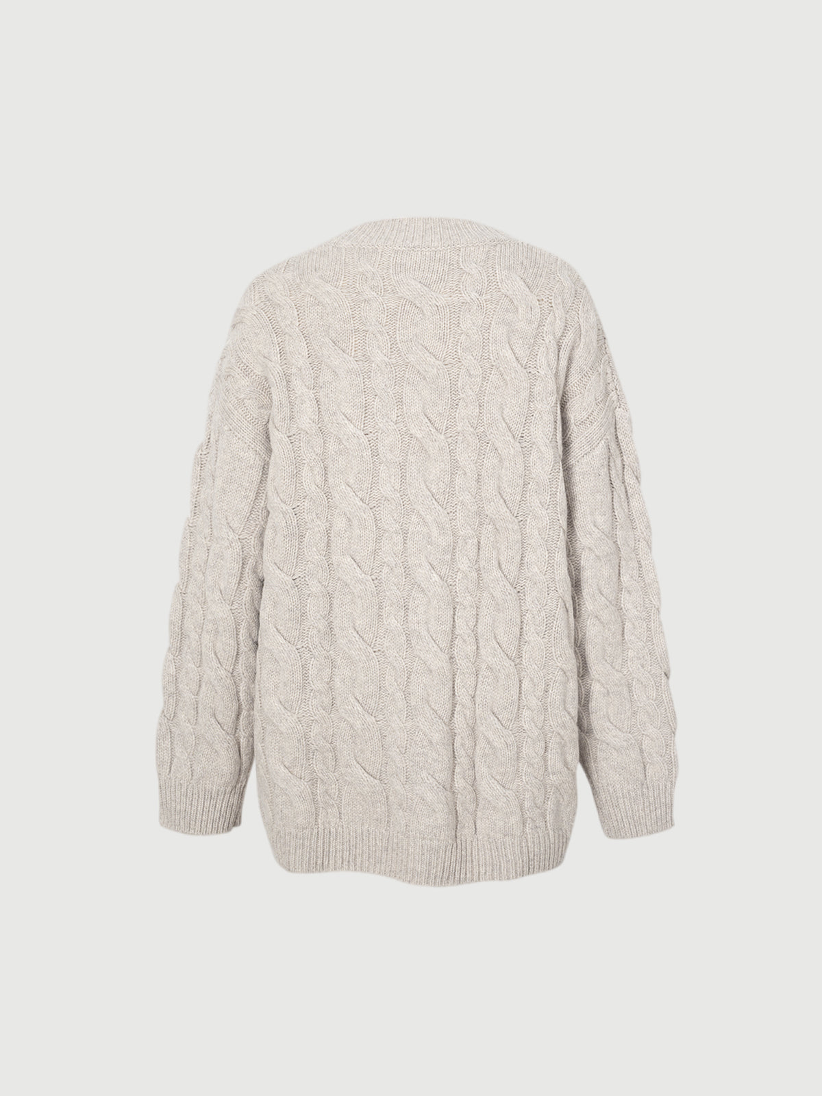 Pure Wool Cable Knit Cardigan