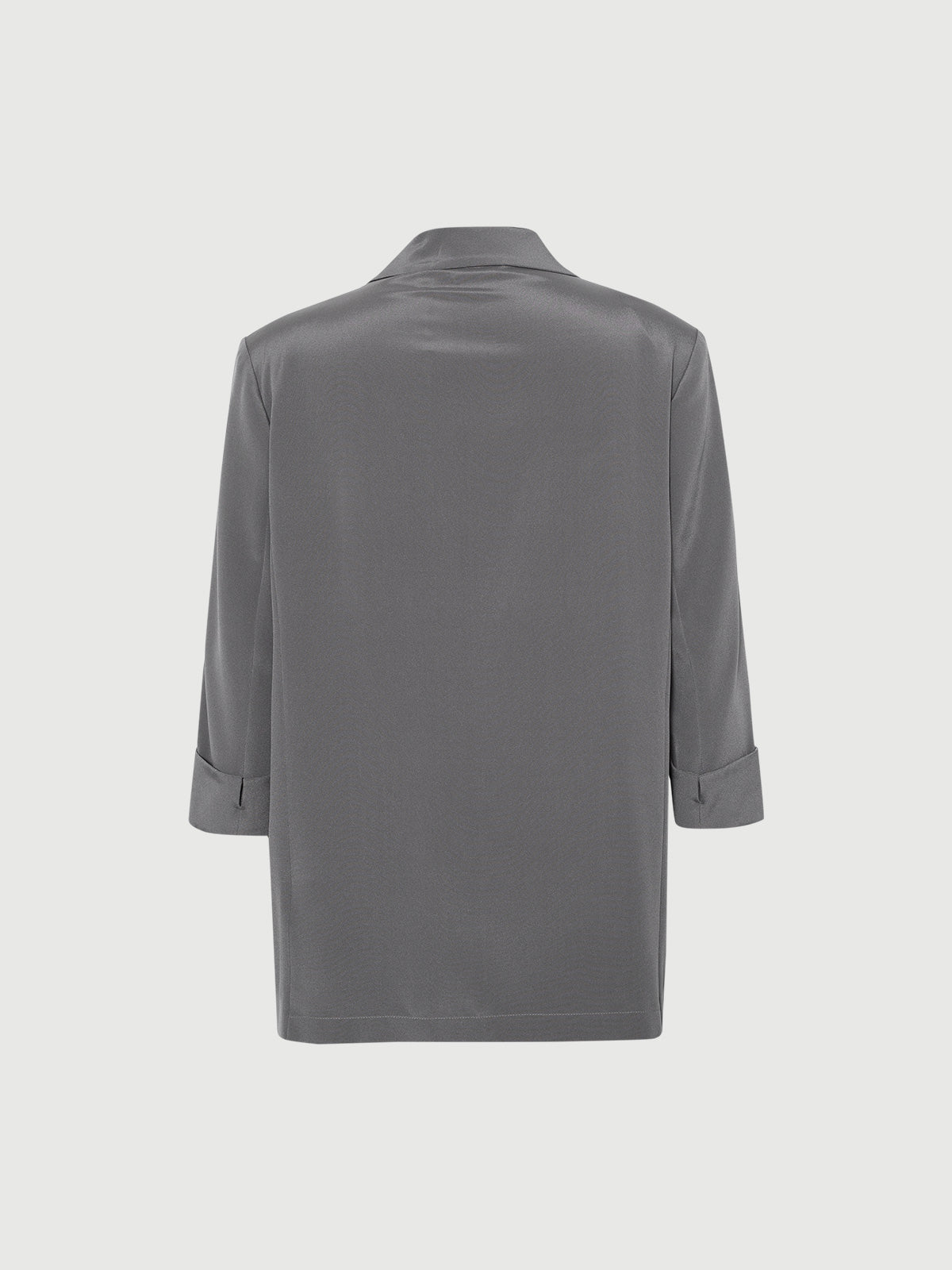 Single-Breasted Premium Silk Blazer