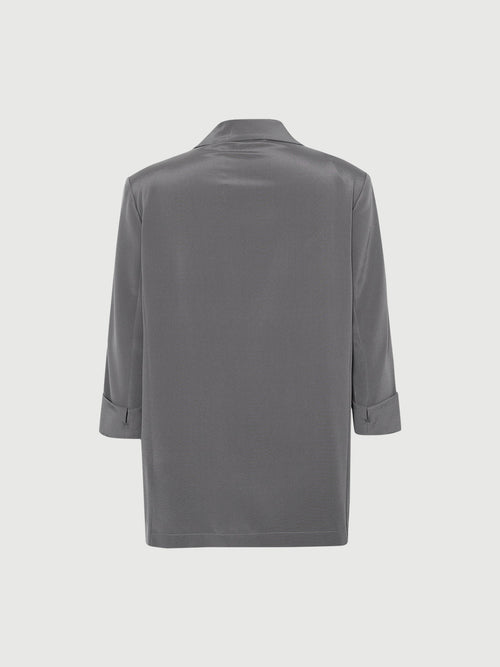 Load image 1 in gallery view. Single-Breasted Premium Silk Blazer