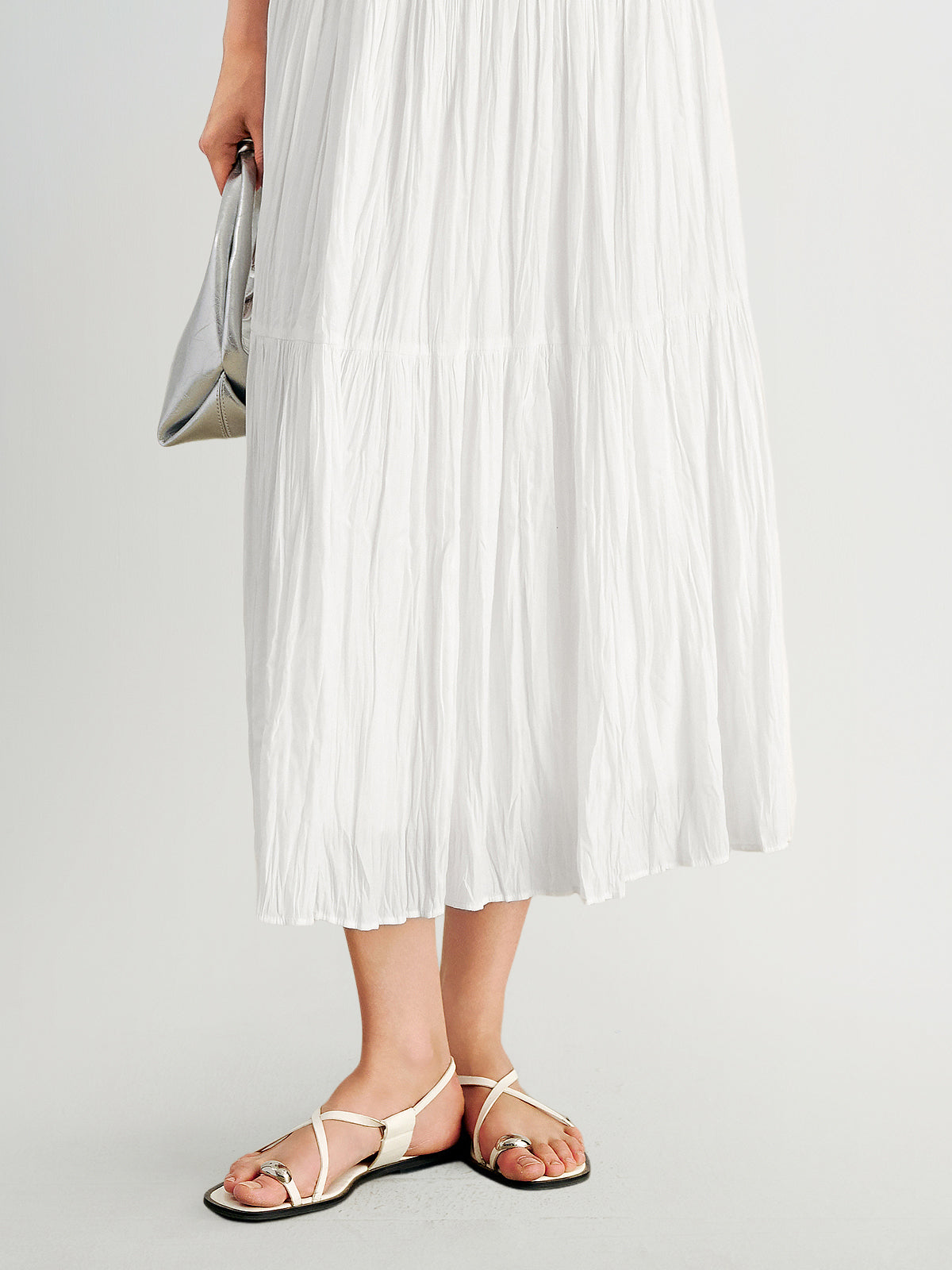 Pleated Maxi Skirt