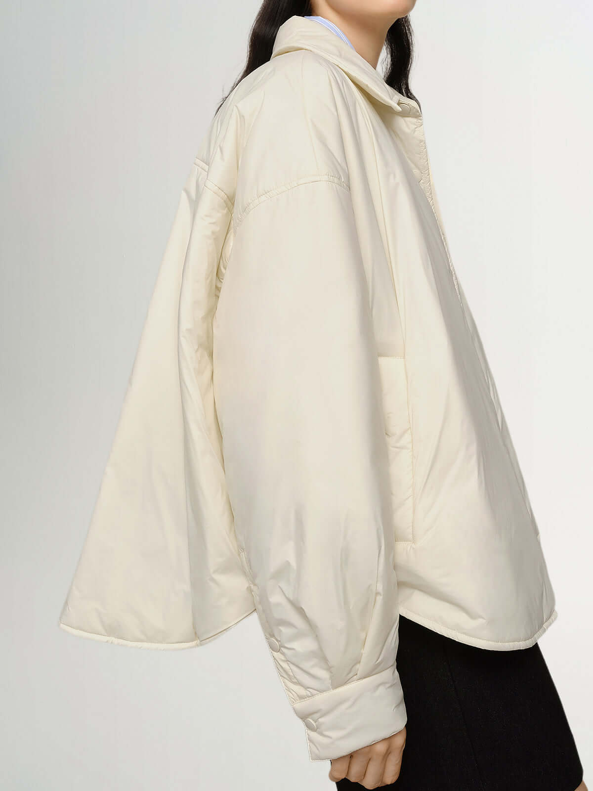 Cropped Padded Shirt Jacket