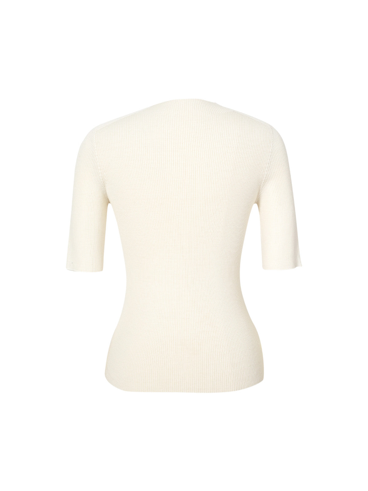 Pure Wool Crew Neck Knit Top