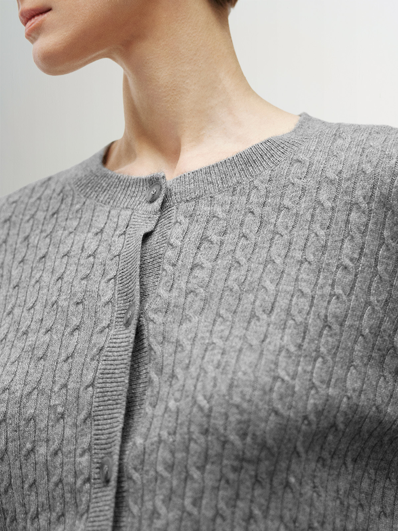 Rib Cashmere Cardigan - MEILLEUR MOMENT OFFICIAL STORE NEW YORK 