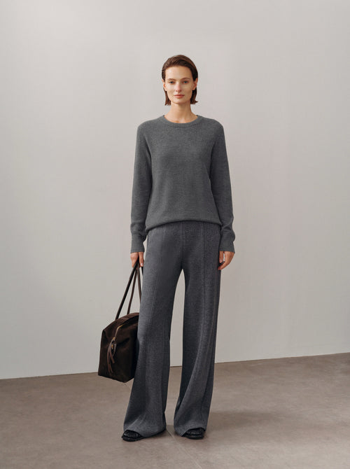 Load image 1 in gallery view. Basic Cashmere Crewneck Sweater