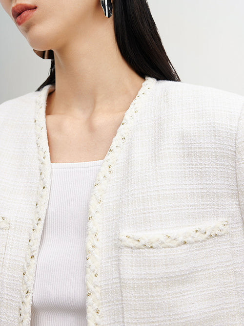 Load image 1 in gallery view. Short tweed jacket