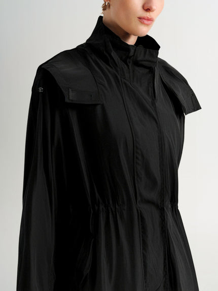 Trench-coat long à capuche
