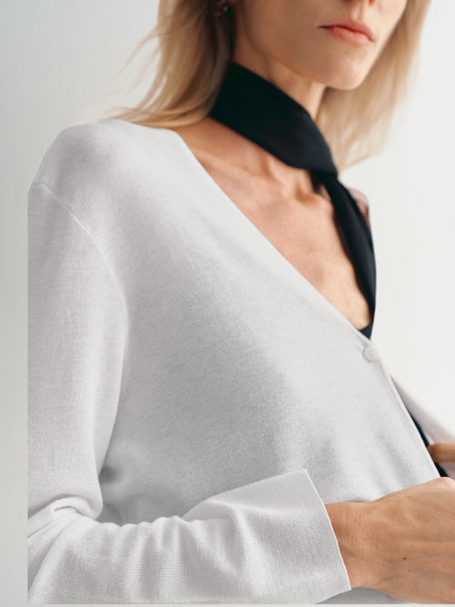 Load image 1 in gallery view. V Neck Thin Cardigan
