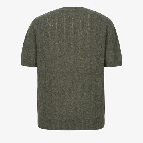Load image 1 in gallery view. Crew Neck Short Sleeve Knit Top