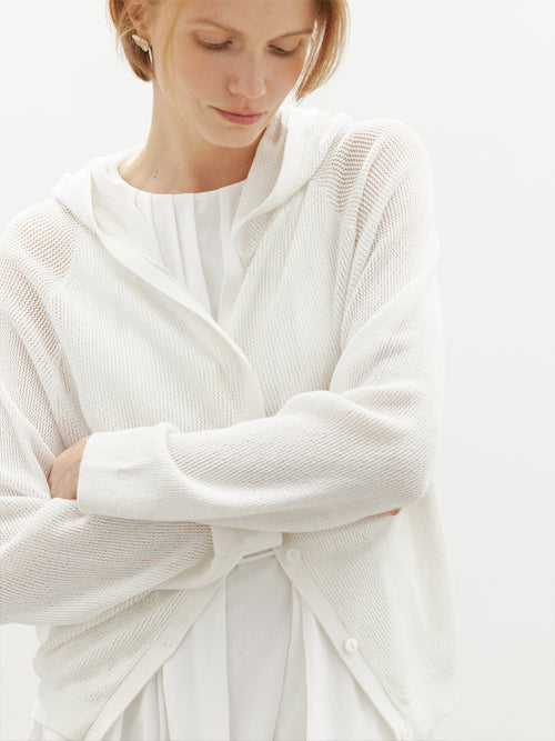 Load image 1 in gallery view. Cable-Knit Net Hoodie