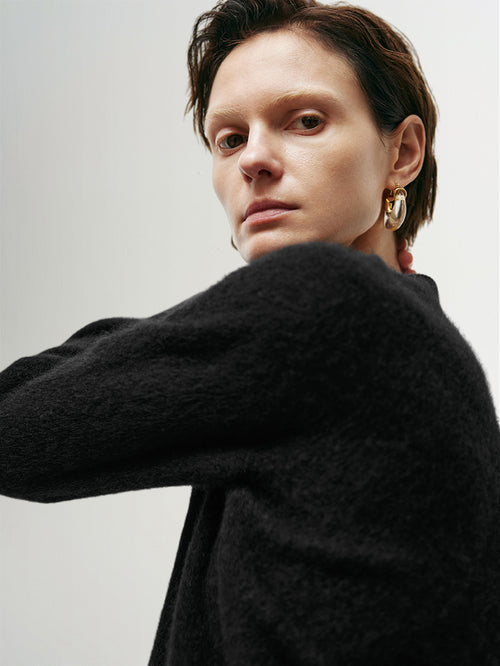 Load image 1 in gallery view. V Neck Pure Cashmere Cardigan