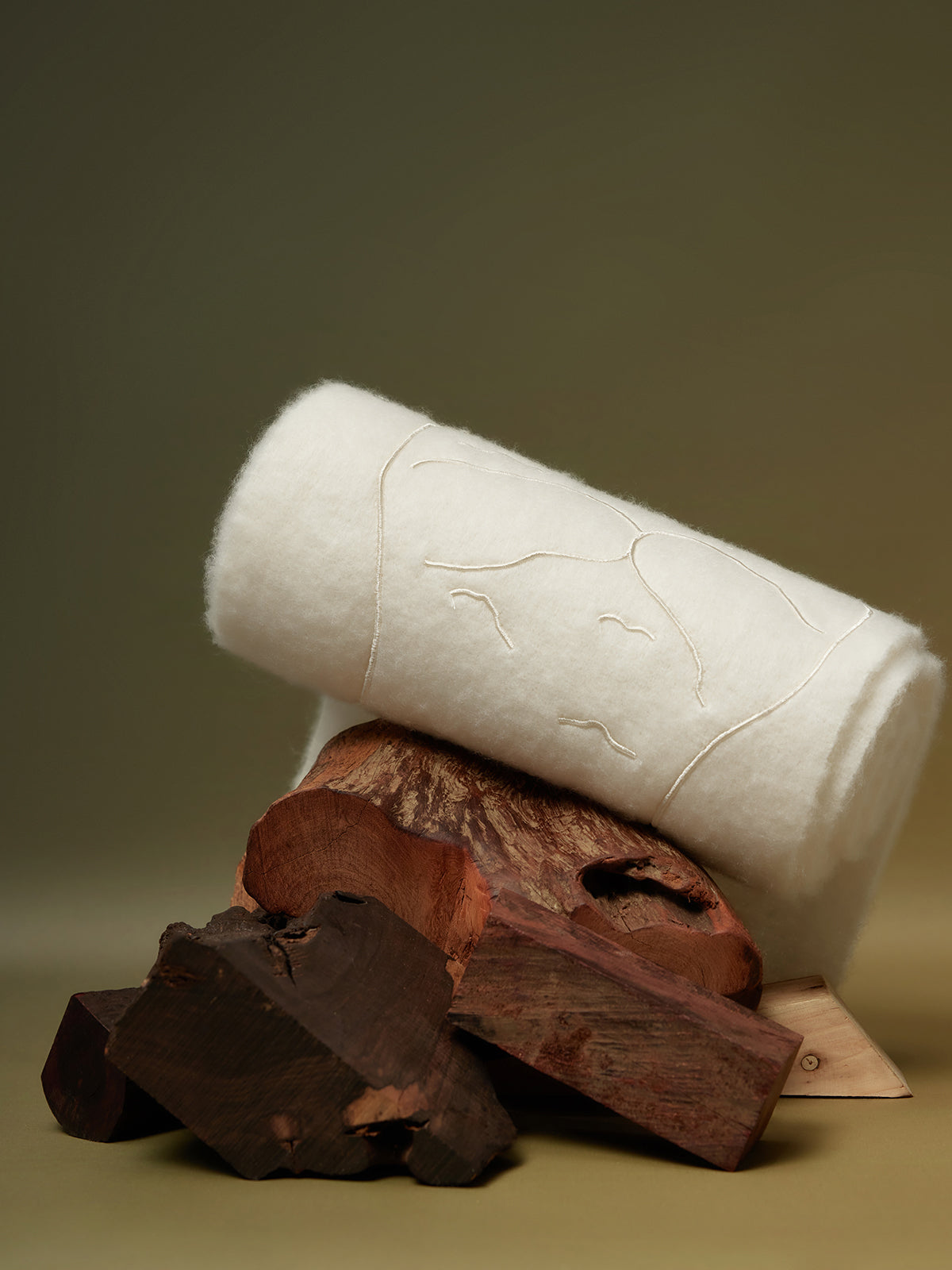 Off-White Animal Print Wool Blend Scarf