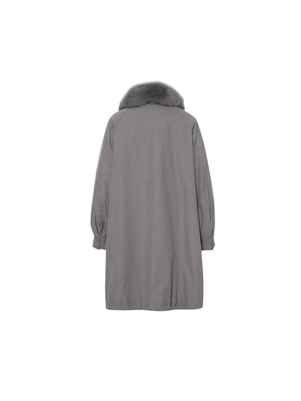 Fox Fur Collar Longline Parka