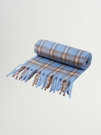 Light Blue Plaid Scarf