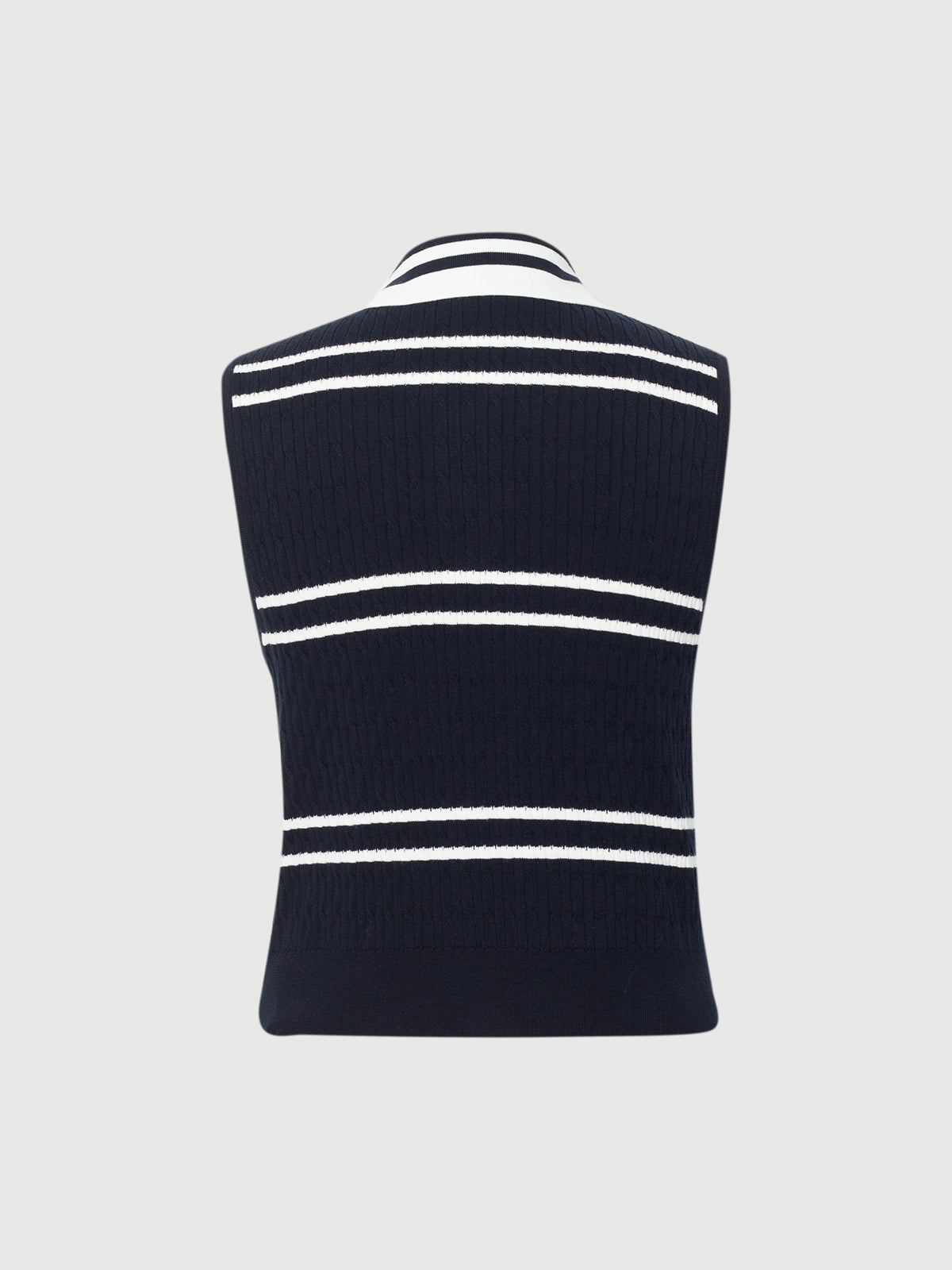 Polo Sleeveless Cotton Knit Top