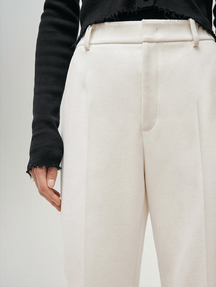 Women's White Small Leg Winter Trousers 5EA152021