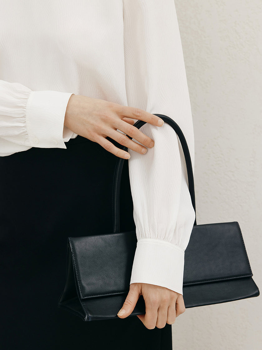 100% Silk Wave Texture Blouse