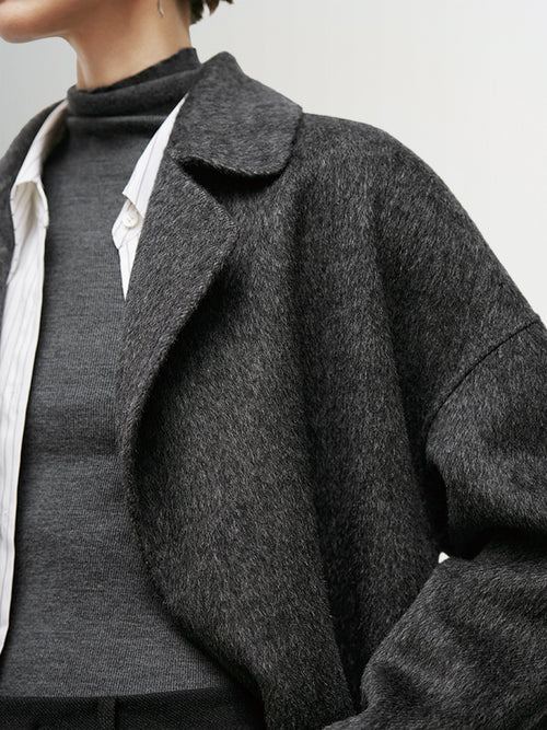 Load image 1 in gallery view. Wool Tailored  Warp Coat - MEILLEUR MOMENT OFFICIAL STORE NEW YORK 