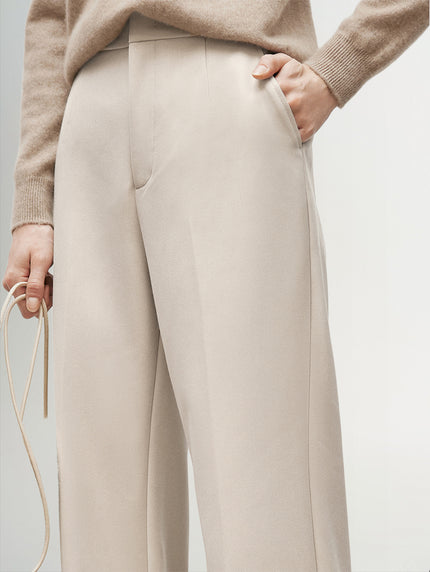 Women's Light Beige Knit  Winter Pants 5EA152851