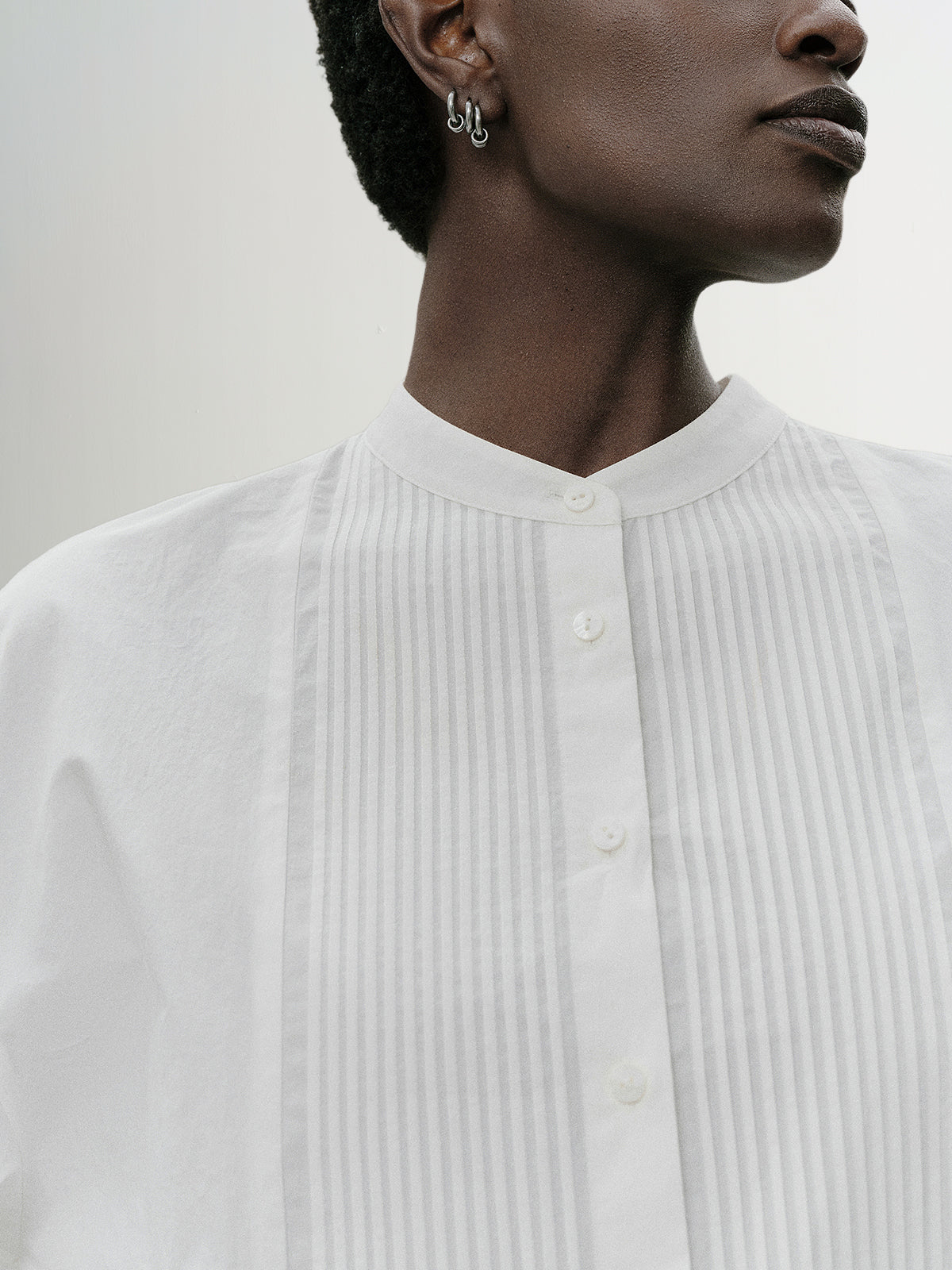 Pure Cotton Dropped-Shoulder Collared Shirt
