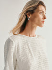 Bubble Textured Silk Blouse