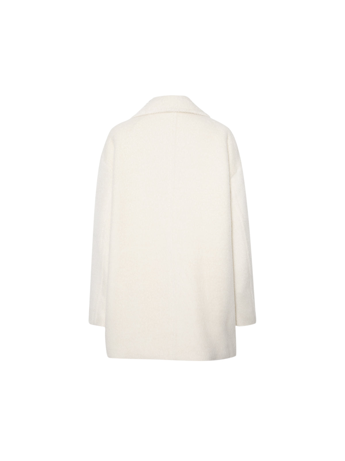 Double Breasted Alpaca Wool Peacoat