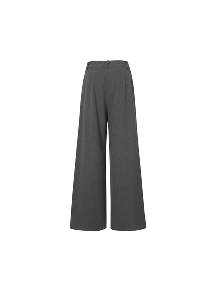 Women's Dark Gray Wide Leg Winter Pants 5EA152381