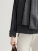 Wool Single-Breasted Short Coat with Scarf