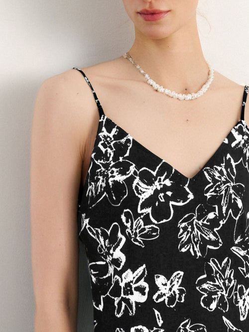 Load image 1 in gallery view. Floral Lyocell Slip Dress