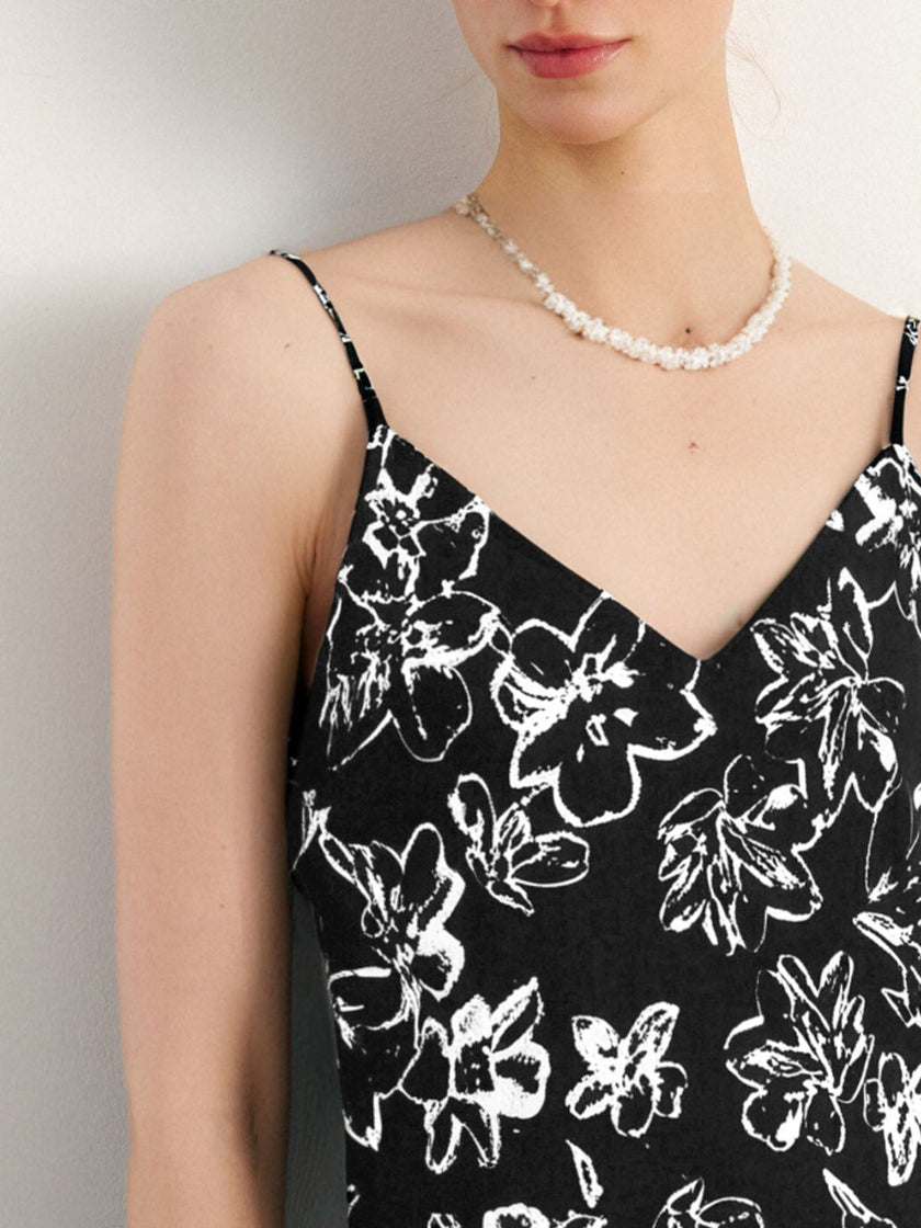 Floral Lyocell Slip Dress