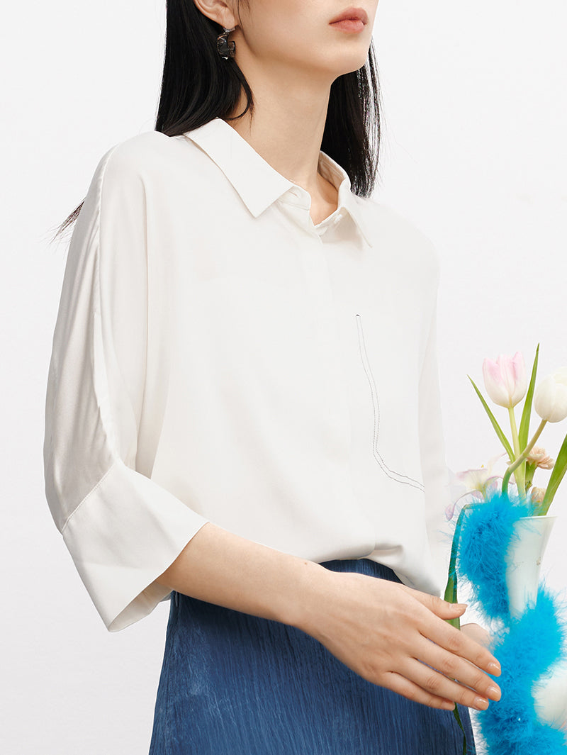 Short Sleeved Silk Shirt