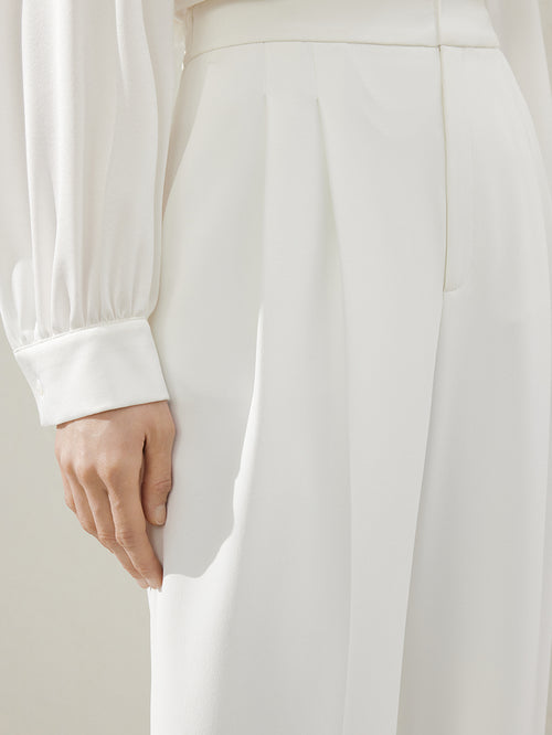 Load image 1 in gallery view. Straight Fit Smooth Trousers
