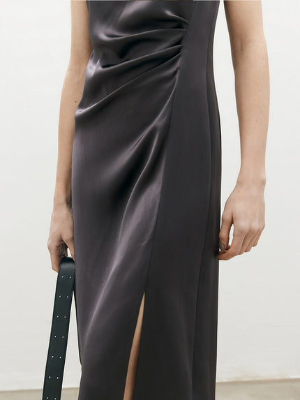 Draped Acetate Slip Dress