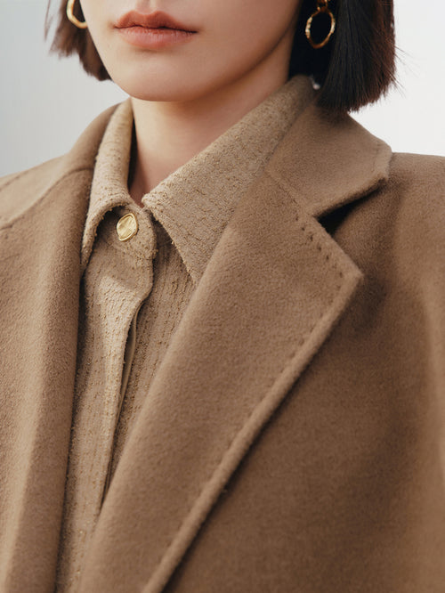 Load image 1 in gallery view. Pure Wool Midi Coat