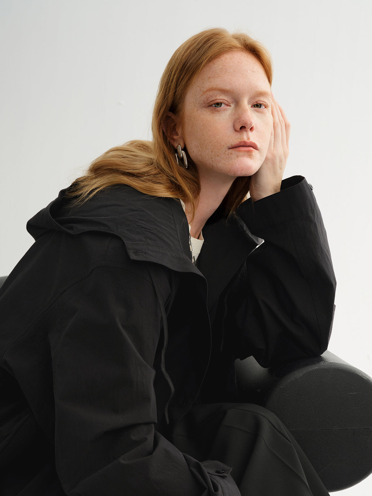 Cotton Hooded Relaxed Jacket