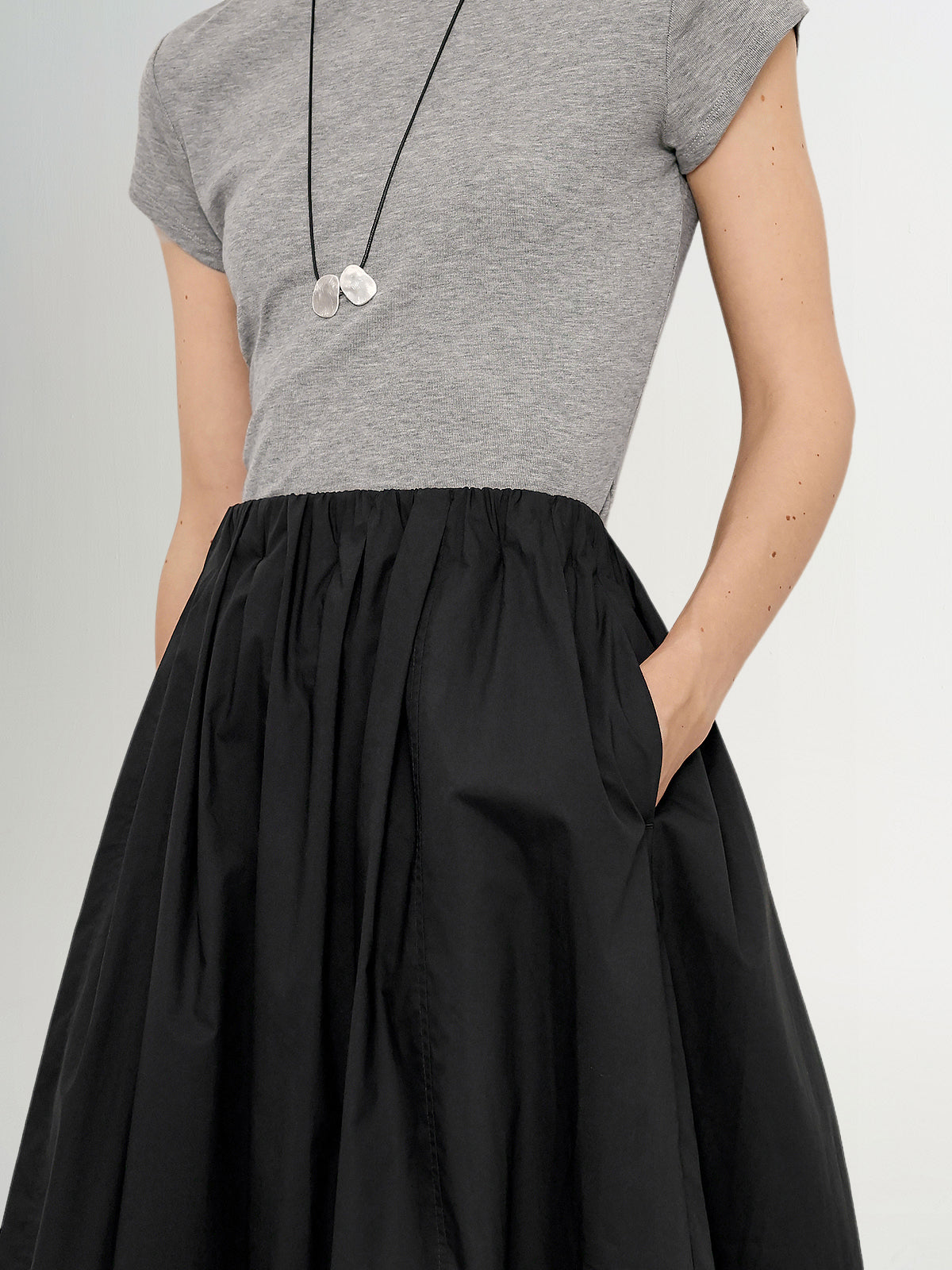 Pure Cotton Elastic Waist Skirt