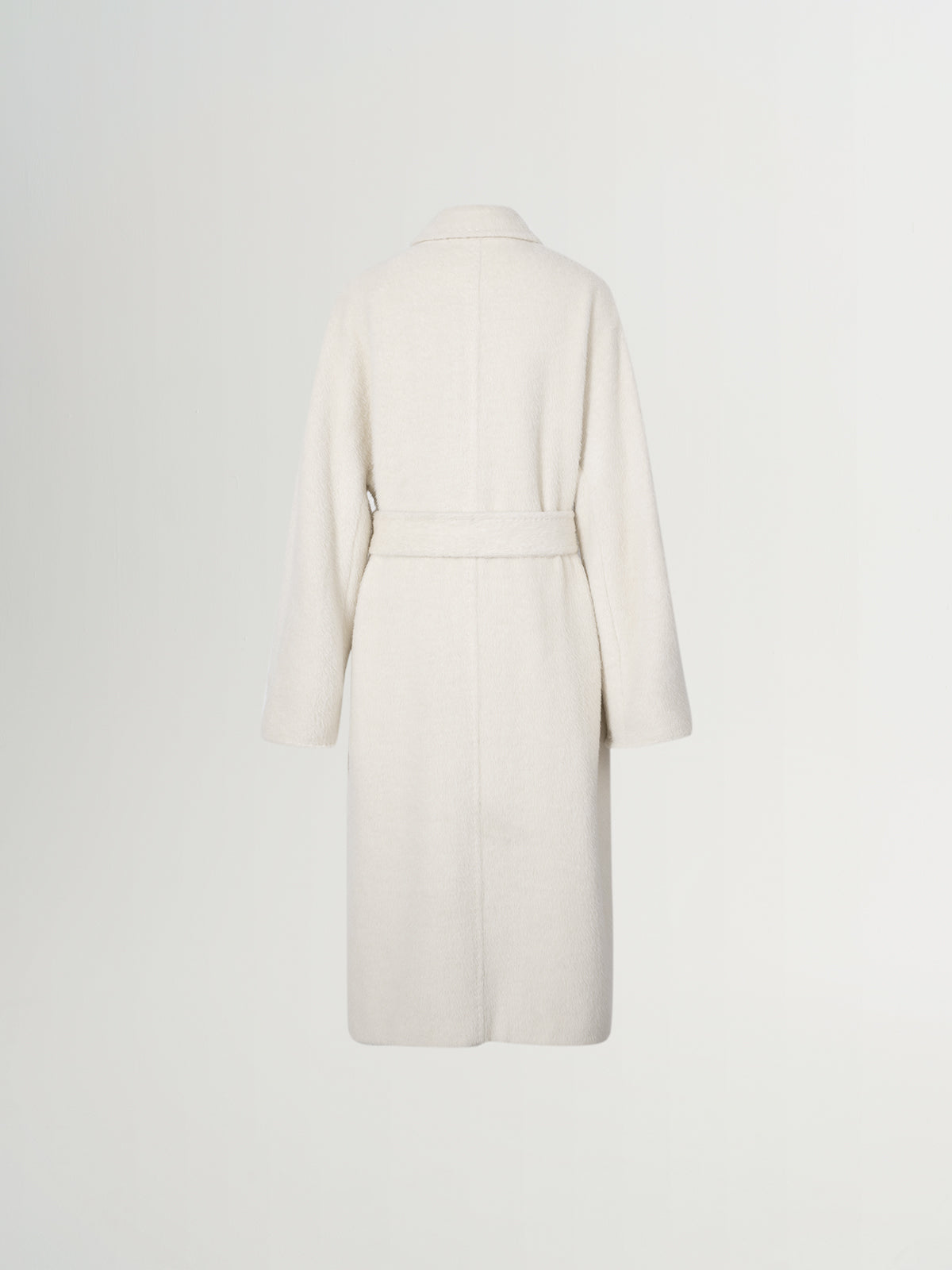 Alpaca Hair Wool Double-Breasted Belted Coat