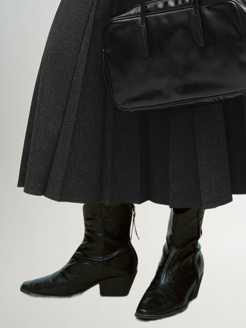 Load image 1 in gallery view. Pleated Midi Skirt