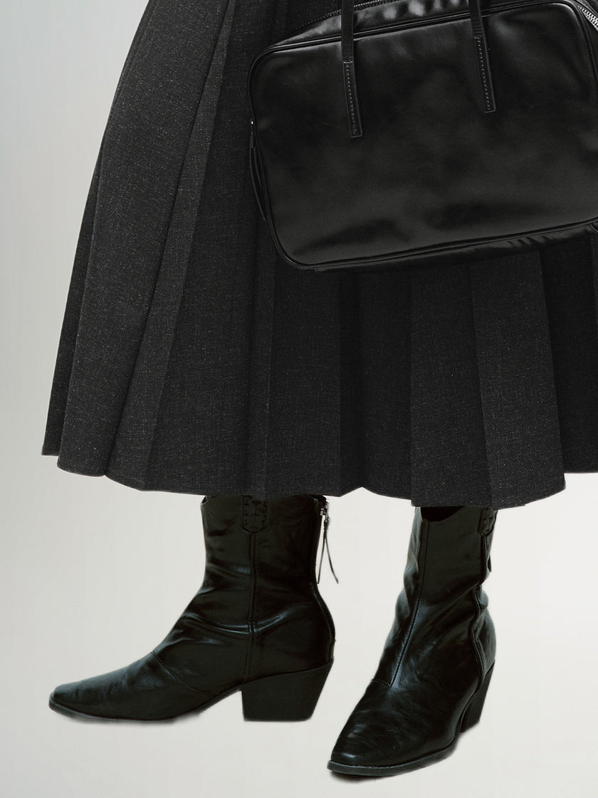 Pleated Midi Skirt