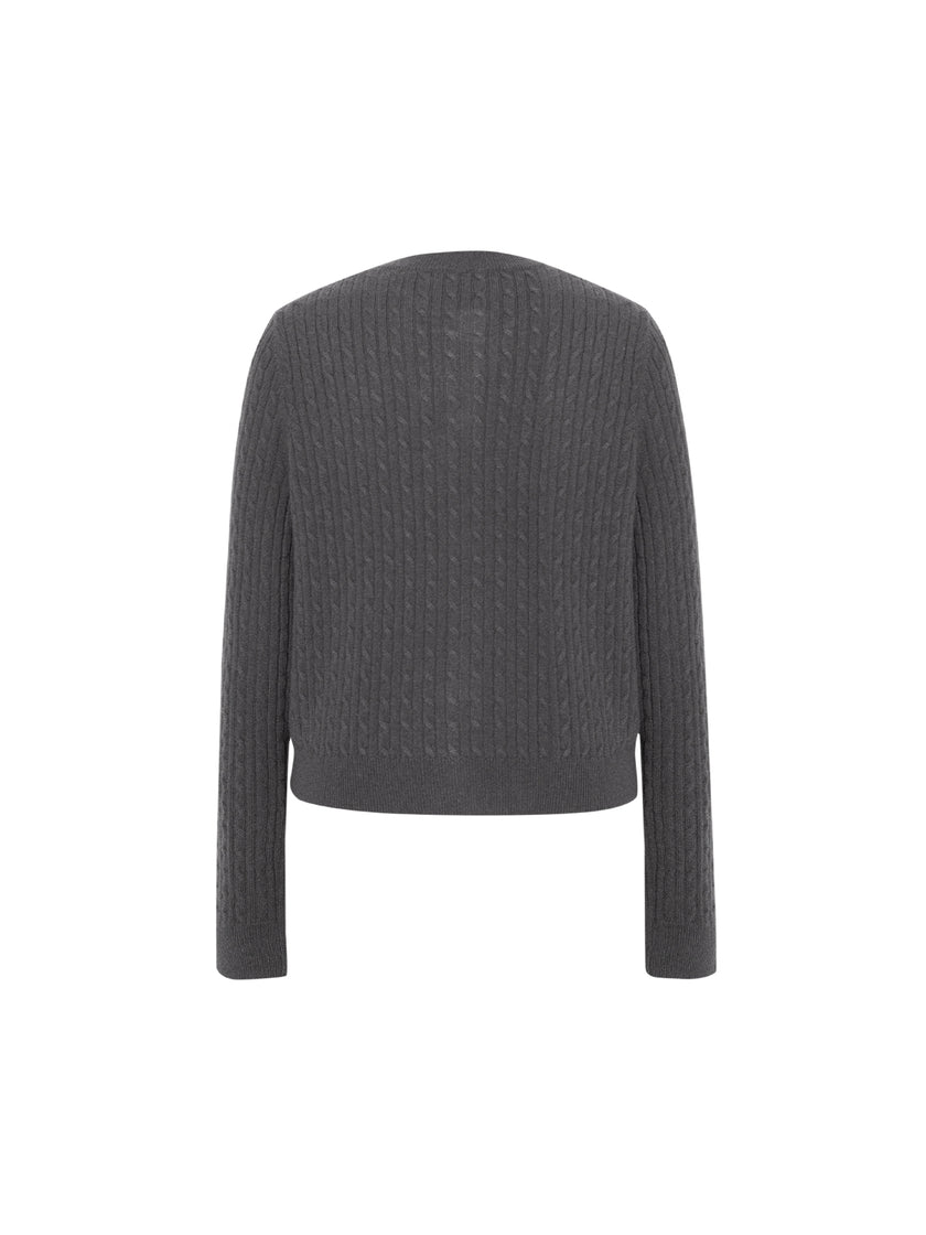 Cable Knit Cashmere Cardigan