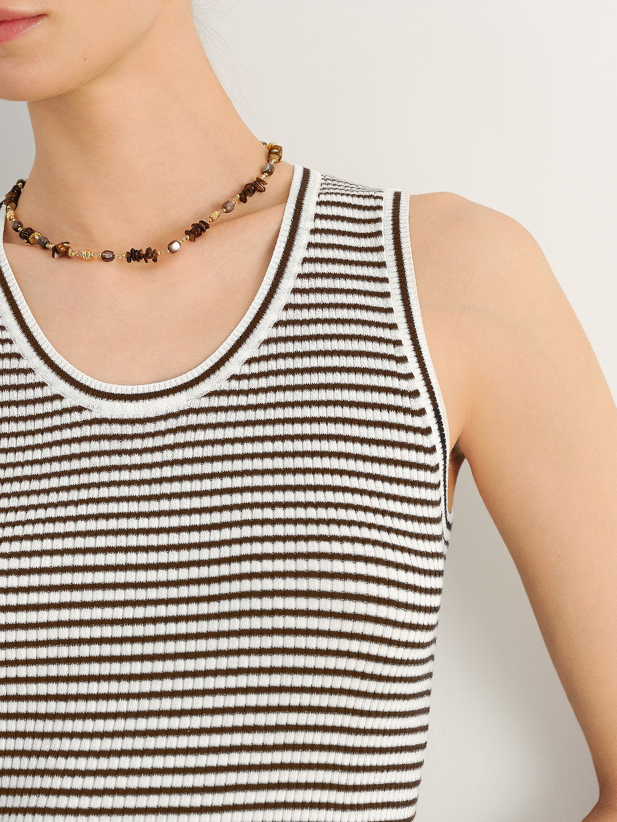 Nautical Striped Sleeveless Tank