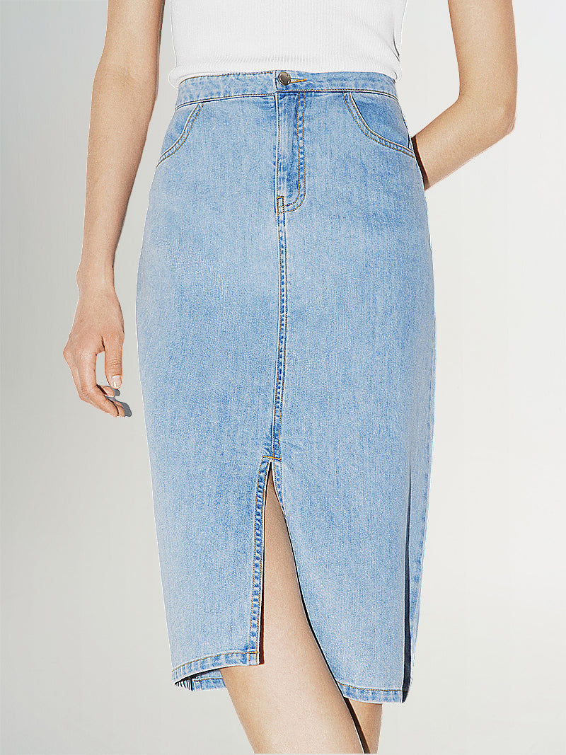 Midi Denim Skirt