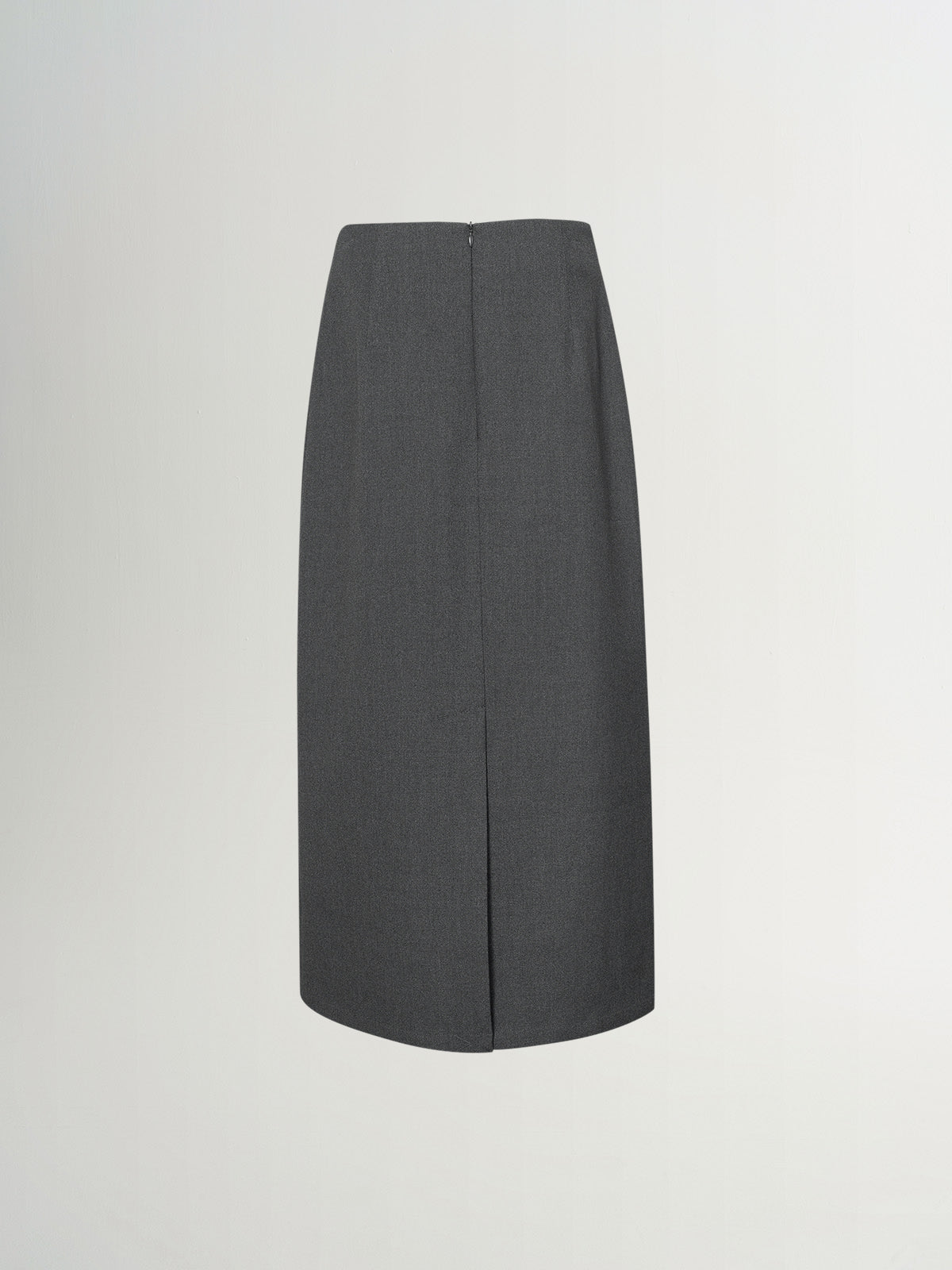 Straight Midi Skirt with Back Slit