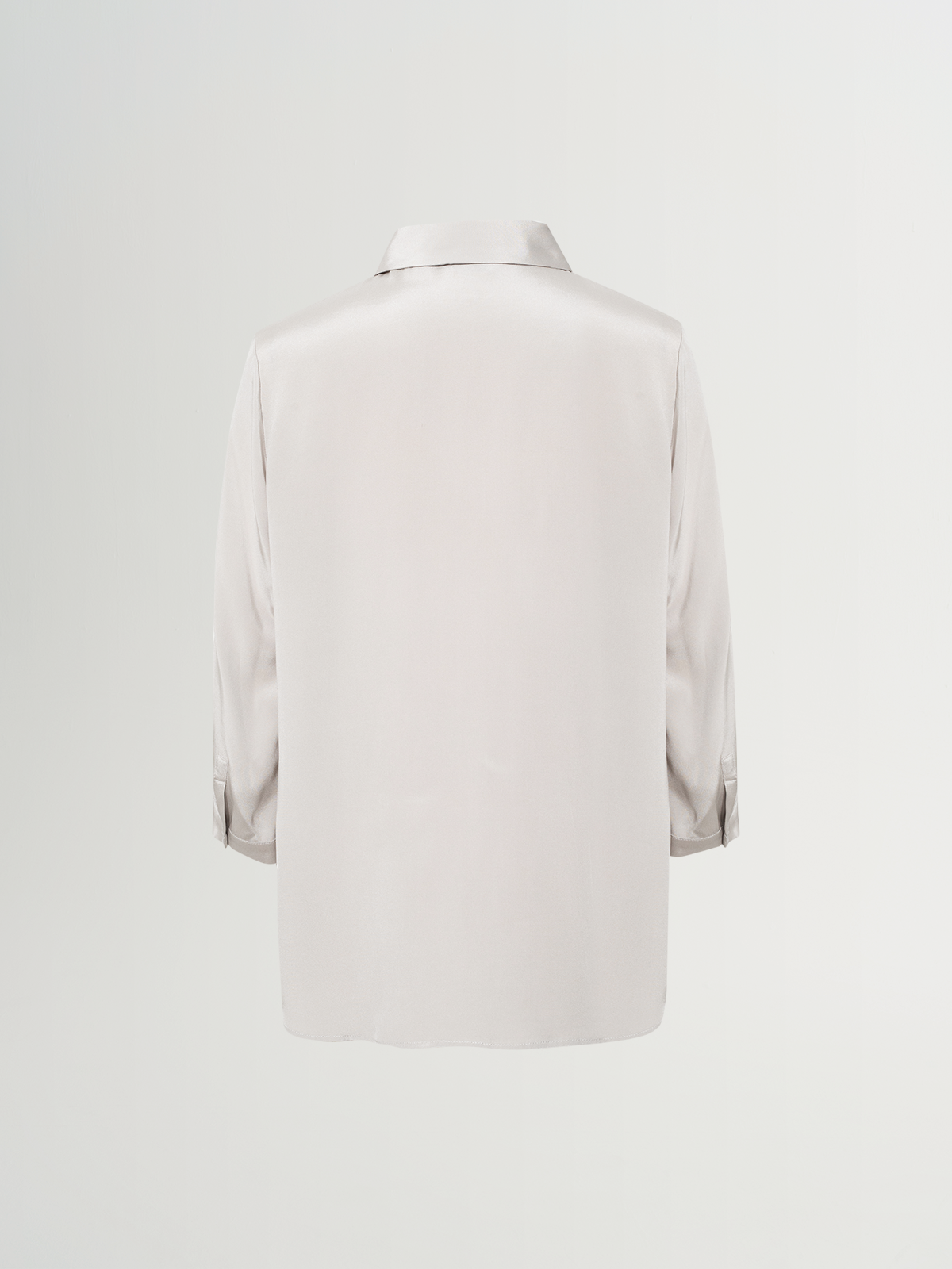 Mulberry Silk Lightweight Shirt with Three-Quarter Sleeves