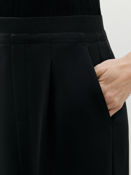 Wide-Leg Straight Trousers